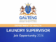 Department of Health Laundry Supervisor job opportunity in Gauteng Provincial Laundry