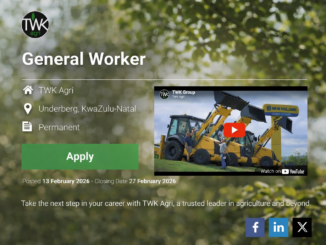 TWK Agri General Worker loading stock in warehouse Underberg KwaZulu-Natal