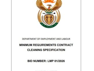 Department of Employment and Labour Cleaner government jobs with benefits South Africa. apply online